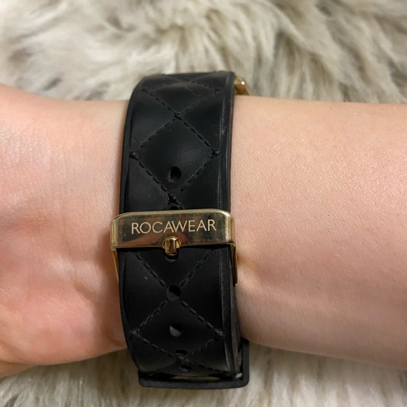 Vintage early 2000s Rocawear glam black and gold rhinestone watch - Picture 3 of 6